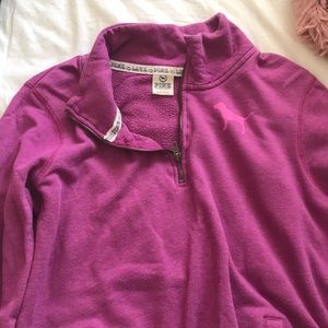 Pink quarter zip up